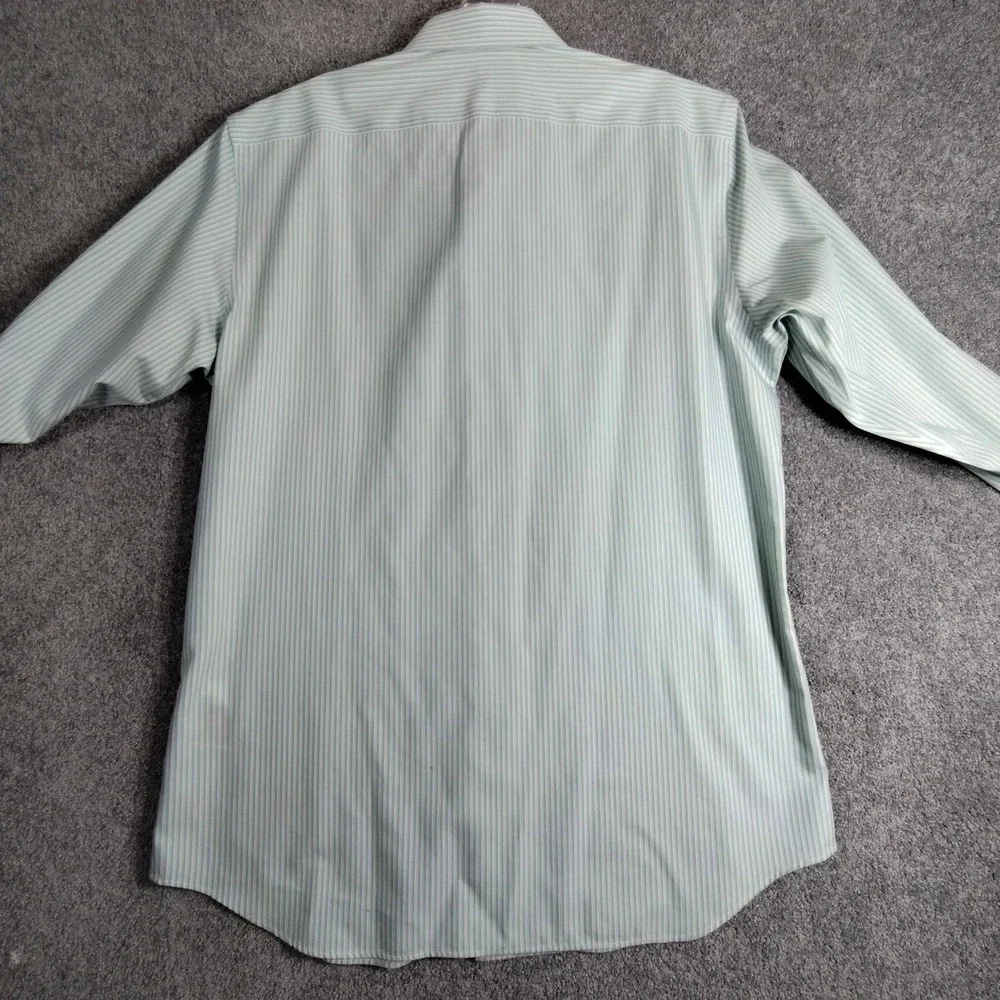 Banana Republic Men's Button Down Shirt Medium Green Striped Business Cotton